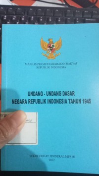 Image of Undang-Undang Negara Republik Indonesia Tahun 1945